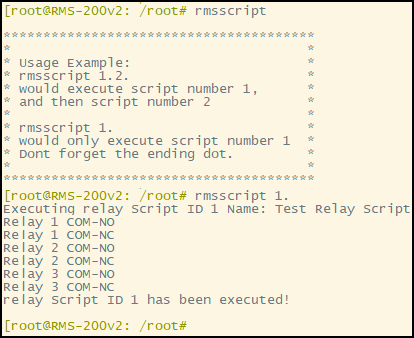Execute relay script on the command line