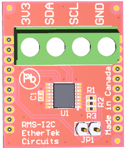 EtherTek RMS-I2C ADD-ON Board Top View